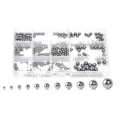520Pcs Precision Steel Ball Bearings ,2-8mm Balls Magnetic Loose Kit. 