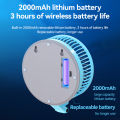 KIVEE Original FA12 Rechargeable Portable USB Fan Three Speed Adjustable Desktop Fan Wind Power Ultra Quiet Convenient Desktop Fan with Desk Lamp Rechargeable Cute Cooling Fan For Outdoor Home Office Keep Cool With Kivee. 