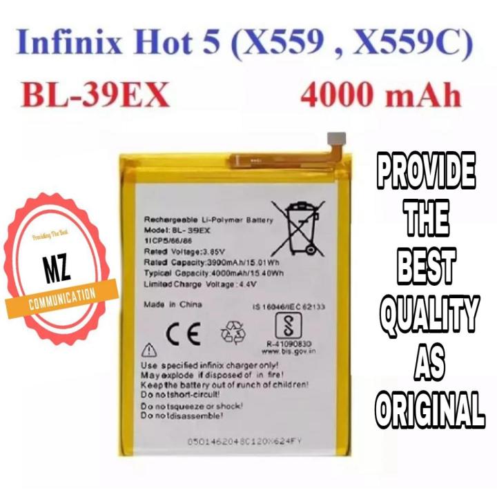 BL-39EX ORIGINAL BATTERY FOR INFINIX HOT 5, X559, X599C BL 39EX 4000MAH BRAND NEW BATTERY FOR BL39EX MOBILE
