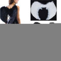 【linfang store】（NEW）NYT Adult Lady Goth Angel Feather Wing Fancy Dress Costume Club Xmas Us. 