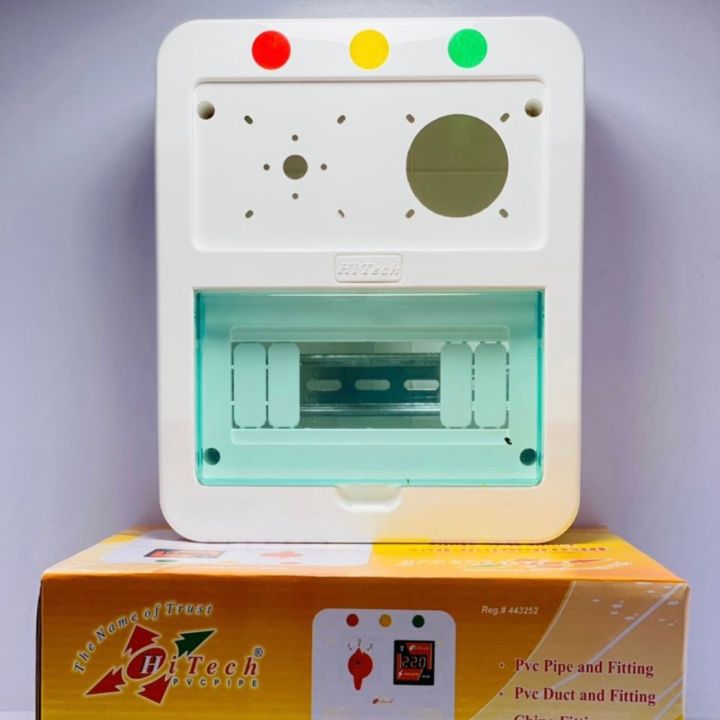 Electrical Distribution Box 8 Breakers+Change Over Volt Meter - Circuit Breaker Box Wall Mounted Open Box, Solar Distribution Box 6 To 8 Breakers