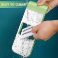 1pc/5pcs/14pcs  Multifunctional Vegetable Cutter & Chopper – Manual Slicer with Blades, Peeler & Container. 