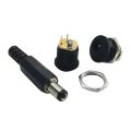 DC12V 5.5 x 2.1mm Plastic Male Plugs DC022 DC Power Socket Female Jack Screw Nut Panel Mount Connector. 