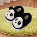 Comfortable Panda Slippers Decoration, Handcraft, Craft Ornament, Clothing, Warmer, Floor, 1 Pair, Cute Shoes for Bedroom, Baby, Girls, Kids Toddler , Foot 19.5cm, Black. 