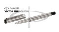 Parker Vector Stainless Steel CT Fountain Pen + Parker Vector Stainless Steel CT Rollerball Pen. 