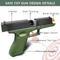 Glock Soft Bullet Shell Ejection Toy Gun Manual Plastic Gun With Cylincer Adult Kids Outdoor  Toy. 