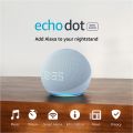 Amazon Echo Dot (5th Gen) with clock | Compact smart speaker with Alexa and enhanced LED display for at-a-glance clock, timers, weather, and more. 