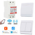 Tuya 220V WiFi Smart Metering Energy Meter tuya/smart life APP Din Rail Single-phase Smart WIFI Metering Switch. 