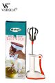 Semi Mixer Egg Beater Manual Self Turning Stainless Steel Whisk Hand Blender Egg Cream, Easy flow blender 5x faster. 