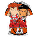 Japan Hot Anime SLAM DUNK Basketball Team Sakuragi 3D Print T Shirt Men Women Summer T-shirts Casual Tee Shirt Oversized Tops. 
