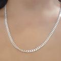 3mm Lasting Color Simple Italian Silver Chain for Girls Decent Necklace for Girls. 
