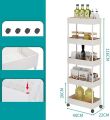Kitchen Storage Cabinets Kitchen Rack Floor-to-Ceiling Multi-Layer Refrigerator Cracks Removable Trolley Side Storage Rack Living Room Supplies Storage Rack Kitchen Shelves. 