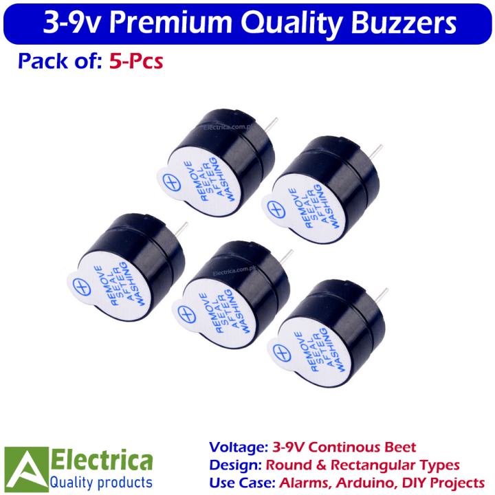 Multi-Voltage%203V,%205V%20&%2012V%20Buzzers%20%E2%80%93%20Rectangular%20&%20Round%20Piezo%20Types%20for%20Arduino,%20Alarms,%20Toys%20&%20Circuits%20by%20Electrica%20-%20Image%204