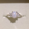 Exquisite Opal Alloy Ring Women Bride Wedding Engagement Jewelry. 