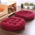 Premium Round Shape Velvet Floor Cushions - Set of 2 Pcs – Ball Fiber Filled Round Floor Cushions Couch Floor Sitting Cushion Floor Seating Cushions. 