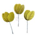 Golden Artificial Leaves - Mesh Fabric Craft Embellishments - Unisex - 7 Bunches (70 Leaves). 