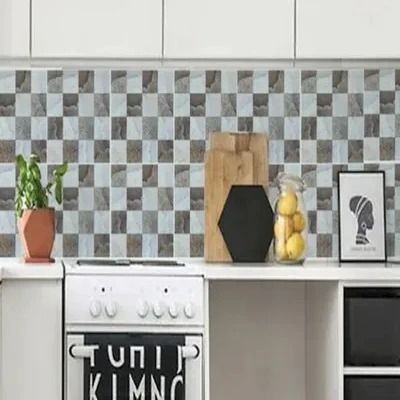 DIY Kitchen Bathroom Bathroom Simulation Wall Tile Waterproof Wallpaper, Peel and Stick Tile Backsplash Wall Tiles 8"x8" (6 Sheets)