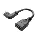 Mini Hdmi To Hdmi Cable Cablecreation 0 5Ft 90 Degree Right Angle Mini Hdmi. 