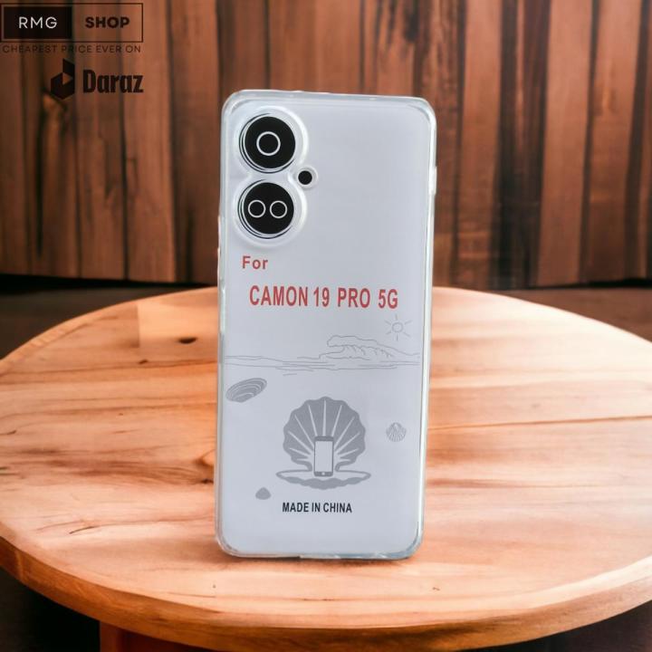 RAMEEZ MUNIR GONDAL for Tecno Camon 19 Pro 5G Back Cover Soft Silicone Camera Protective With Anti Dust Transparent Phone Case