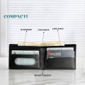 Genuine Leather Men's Purse Wallet For Men BiFold [ Compact Size ] Wallet Clasp. 