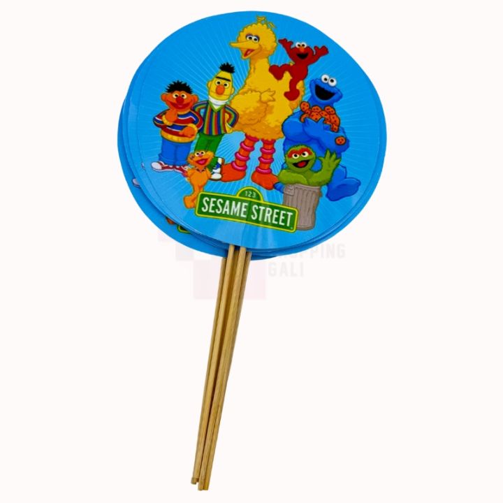 SESAME STREETS CAKE TOPPER - PACK OF 10 CAKE TOPPER - SESAME STREETS CAKE TOPPER