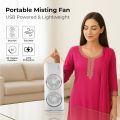 Double Ended Spray Fan, Portable Mist Fan, Cold Air Fan, USB fan with LED Light Cooler, Touch & Remote Control, 280ml Water Tank, Ice Filling. 