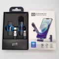 Wireless MIC K8 3in1 MICROPHONE Vlogging Mic with Microphone Accessories Video for Type C Android Micro, IOS Lightining & 3.5mm Jack. 