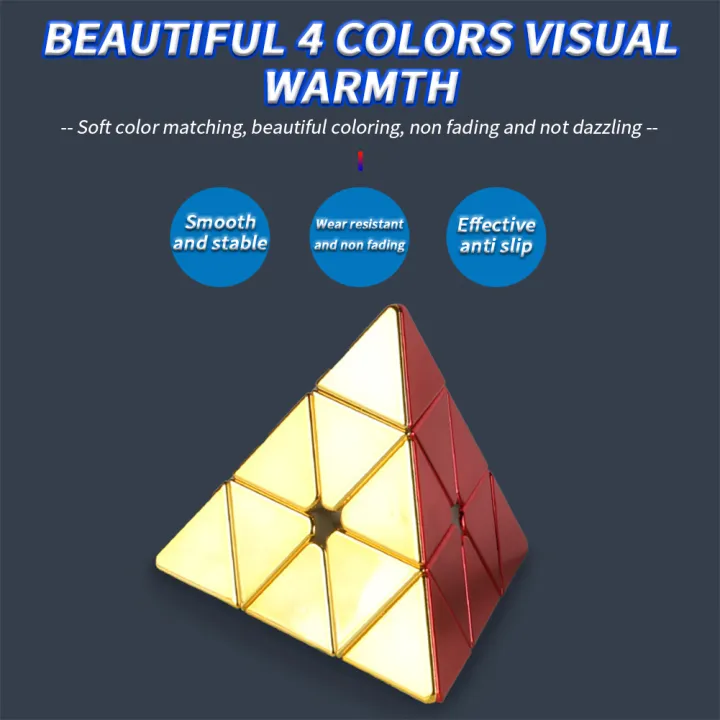 PinShang%202x2%203x3%20Pyramid%20Magic%20Cube%20Magnetic%20Smooth%20Electroplating%20Speed%20Cube%20Toys%20Birthday%20Christmas%20Gift%20For%20Children%20Kids%20-%20Image%202