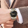 Men Watch Stainless Steel Top Quailty Luxury Push Button Hidden Clasp Waterproof Luminous Date Week Sport Wrist Watches. 