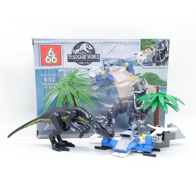 Jurassic Building Blocks World Dinosaurs Figures Bricks Animal Lovely Plastics Collection Toy For Kids - 47 Pcs - Option G