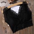 New ummer Lace Wrapped Chet Tube Top Thin Hollow Rimle Underwear Bra. 