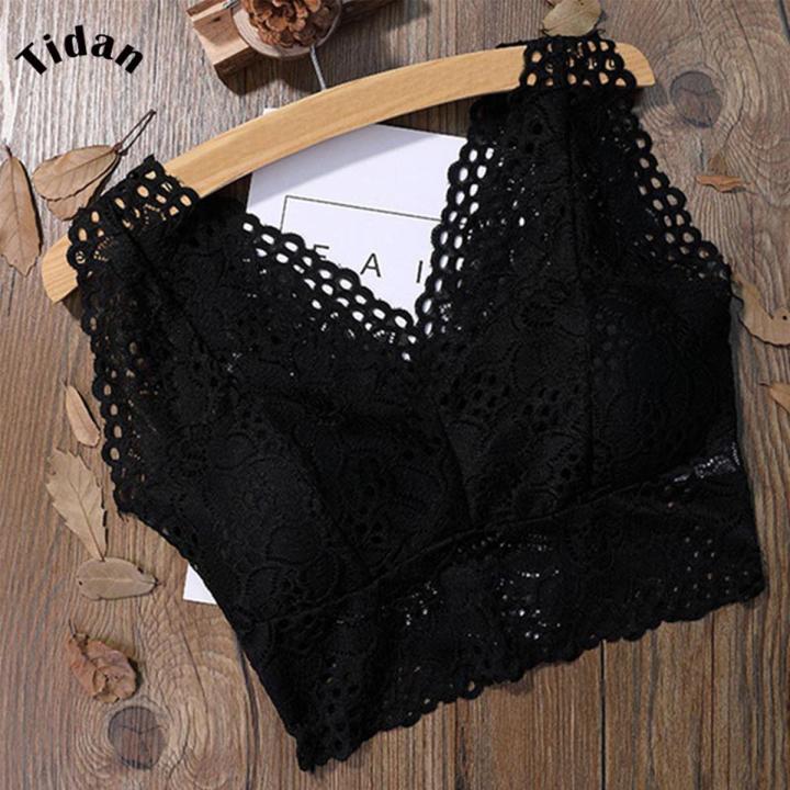 New ummer Lace Wrapped Chet Tube Top Thin Hollow Rimle Underwear Bra