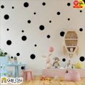 Gift City Presents Black Polka Dots Wall Stickers, Circle Pattern for Bedroom, living room Wall Decals DIY Home Decor. 