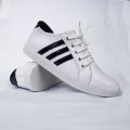 Latest Trendy casual sneaker,Light weight fashion sheos,white lace golden touch running walking shoes. 