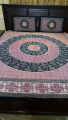 Sindhi Ajrak Style Cotton Bedsheet for King Size Double Bed 3 pcs. 