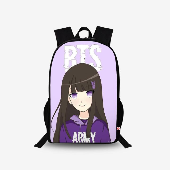 Traverse  BTS Bags for Girls, Useful for School, college and Travelling. Digitally printed on Fabric Bags hand bag for girls bags for girls