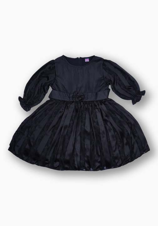 Focus - Black Silk Frock For Girls