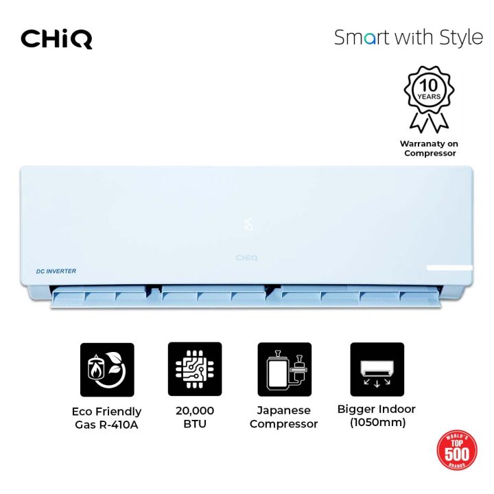 CHiQ- SDH-18Q2 /BMW Grandee (20,000 Plus More BTUs)-1.5 Ton AC - DC Inverter-White Colour- 10 Years Offcial Brand Warranty- Free Installation