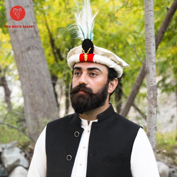 Chitrali Cap (Pakul) with Markhor | Peshawari Pakul - 100% Pure Wool