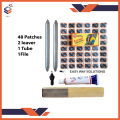 48Pcs Patch+Round Patch, Bicycle Motorcycle Tube Puncture Rubber Patches Foot Pump I pair tire levers Bike Tyre Repair Kits Inner Tube Puncture Repair Kit. 