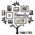 Family Tree Photo Frame 3D Wooden  Family Tree Photo Frame  Wall Décor 3mm Thickness Wooden Wall Art - Removable Family Photo Frame Tree Wall Decals Posters Wall Stickers Flower Mural Art Picture Home Décor - (12 Frames). 