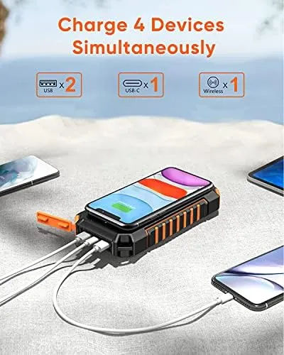 Solar%20Charger%2026800mAh%20Power%20Bank%20-%20Hiluckey%20Wireless%20Portable%20Charger%203A%20USB%20C%20Fast%20Charging%20External%20Battery%20Pack%20for%20Cell%20Phone%20Tablets%20-%20Image%204