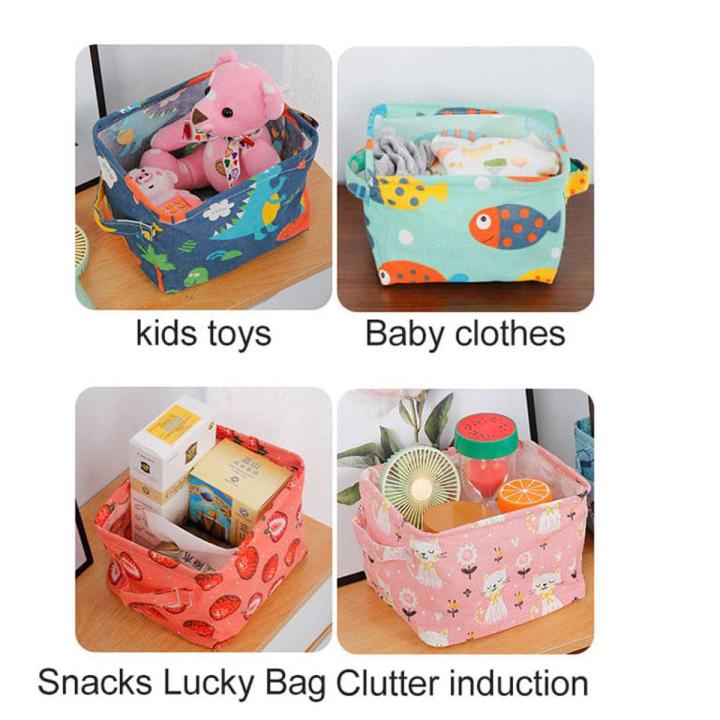 Multipurpose Using Waterproof Folding Storage Box For Nursery Small Baby Products and Books Toy Fabric Clothes Laundry Basket With Handle Grip