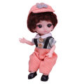 6 inches Doll Toy Exquisite Easy to Care Comfortable Touch 1/8 Big Eyes Doll for Entertainment. 
