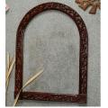 D-Shaped Wooden Mirror  Frame With Beautifull Carving By Hand. 
