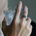 Retro Dragon Scale Ring Men Jewelry Fashion Personality Cool Style Index Ring 925 Sterling Silver Male Party Accessories Open. 