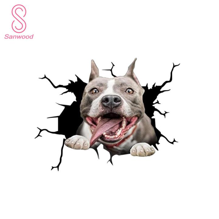 Decorative Sticker Realistic Car 3D Stickers Animal Funny Crack Decals