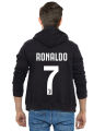 Ace -Black STYLISH  JAVENTUS RONALDO 7 Fleece Hoodie for Men. 