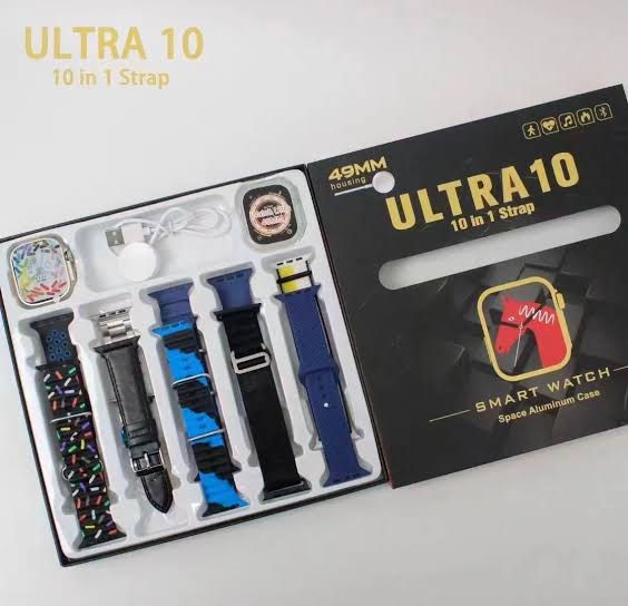 smart  watch Ultra 7 in 1 / Ultra10 /  i20Ultra  Strap smartwatch 49mm | Series 8 Ultra Smart Watch 49mm with 7 pair Stras | Bluetooth Calling | Sports Mood ultra smart watch