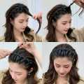 Headband Double Layer Twist Plait Headband Hair Tools Bangs Hairstyle Hairpin Multi-Layer Hollow Woven. 